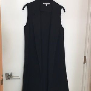 Long knee length black Daniel Rainn vest